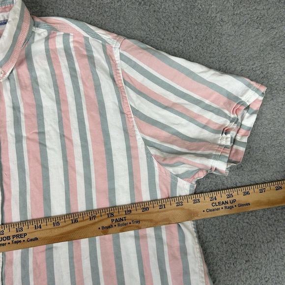 Denim Flower Shirt Mens XL Multicolored‎ Striped Ricky Singr  Button Down - Picture 2 of 10